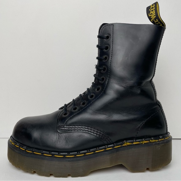 Vintage Dr. Martens England 1919 Black Holy Grail Envy Quad Platform Boots UK 7 - Picture 5 of 16